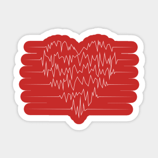 Heart Beat - White Sticker